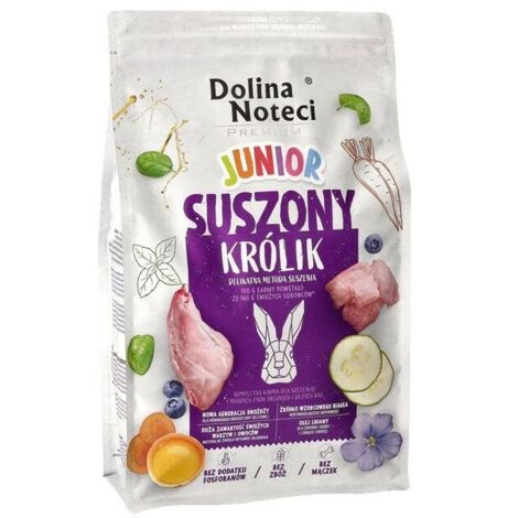 Dolina Noteci Premium Junior Kaninchen Trockenfutter für Hunde 4kg Beutel