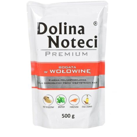 DOLINA NOTECI Premium rico en carne de vacuno - alimento húmedo para perros - 10 x 500 g