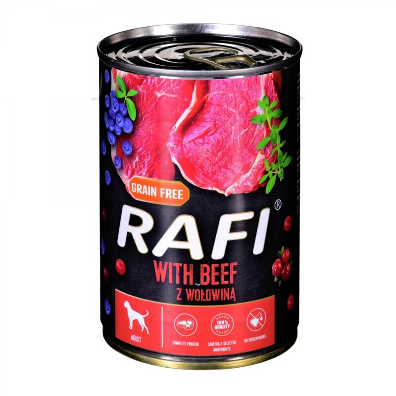 Rafi Pâtée pour chien au bœuf, en conserve, 400 g
