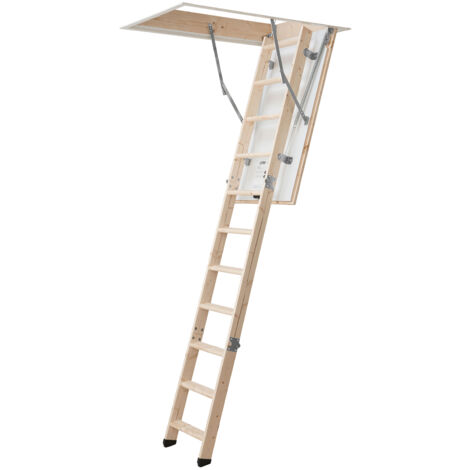 Dolle Bodentreppe kompakt 3-teilig bis 285cm Raumhöhe mit U-Wert 1,3 Deckenöffnung 140x70cm