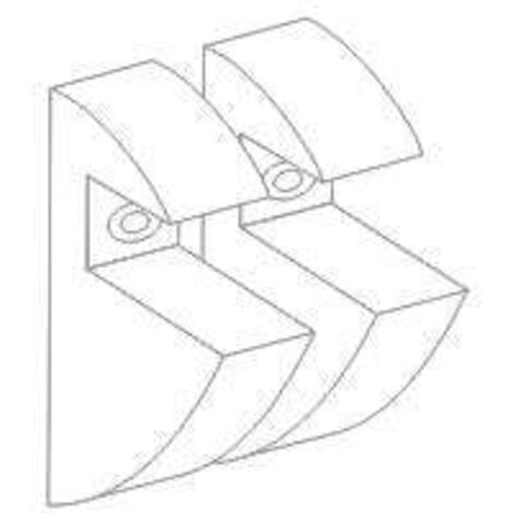 Dolle Polyclip-Set 2er Pack, transparent, 8 mm Regalhalter