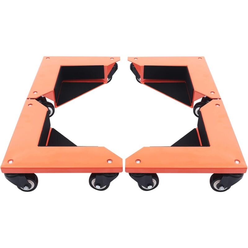 Dolly Roller Lot de 4 roulettes pour meubles - 650 kg - Aide au transport - Pour déplacer tous les objets à angle droit