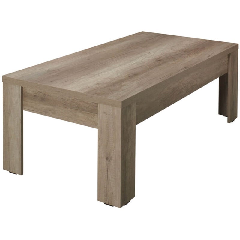 Altobuy - dolmen - Table Basse Rectangulaire Effet Bois