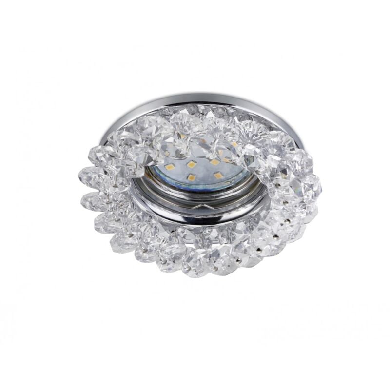 Dolomite Spot Encastré 1xGU10 Chrome Avec Cristal Cristal Ø9 cm Trio Lighting