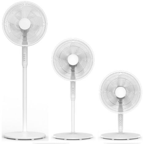 DOMAIR -OMEGA- Ventilateur modulable 50W 3 hauteurs 68/98/128 cm blanc-