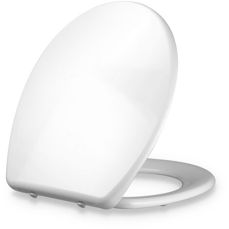 Dombach Celesto - Abattant WC Premium - forme de O - fermeture automatique - Siège de toilette antibactérien - Blanc - Blanc