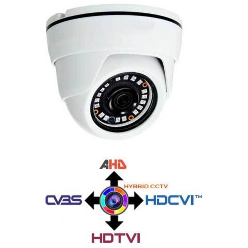 No Brand - Dome Caméra cctv fixé 2.8mm 4IN1 Hybride 1Mpx HD@720p IP20