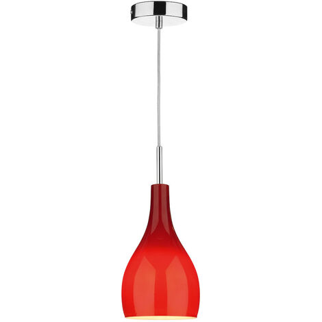 Dome Pendant Light Red, 1x G9