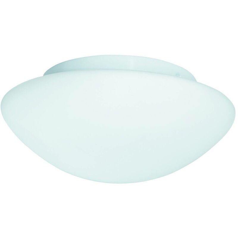 Searchlight - Bathroom Flush - 3 Light Bathroom Flush Ceiling Light Round White With Opal Glass Ip44, E27
