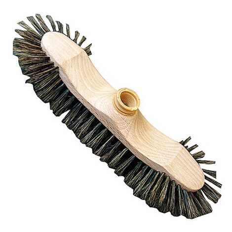 DOMERGUE - Balai 39cm 1/2 tête bois brut soie grise s45 douille écolo