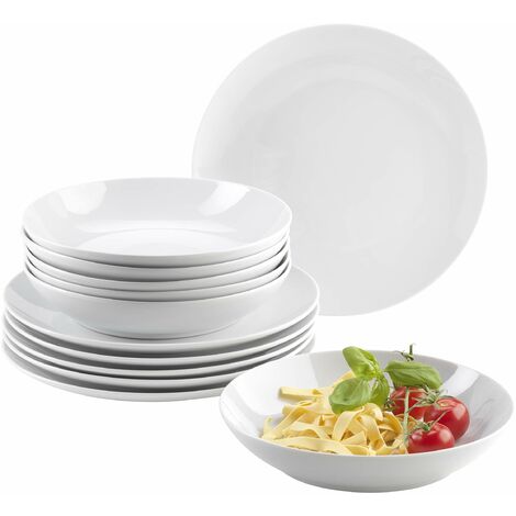 Domestic by Mäser, Serie Barca, Servizio da Tavola da 12 Pezzi, per 6 Persone