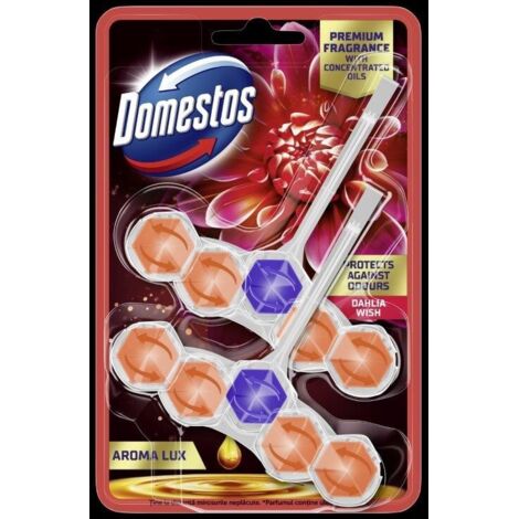 DOMESTOS Power 5 Aroma Lux Dahlia & Fruit du dragon Bloc WC 2 x 55 g