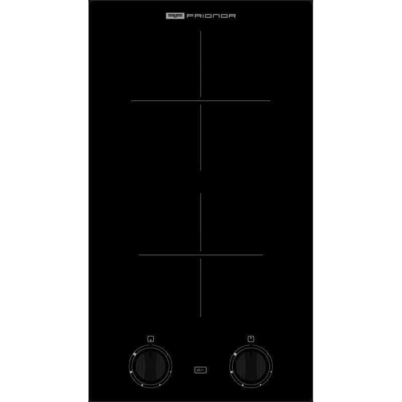 Nord Inox - Domino 2 feux induction vitro noir à bouton