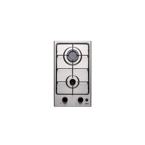 Domino deux feux gaz inox 290x510 mm – 2 foyers avec thermocouple – Puissance 4000 W – Allumage piezzo – Grille en émail – Nord Inox
