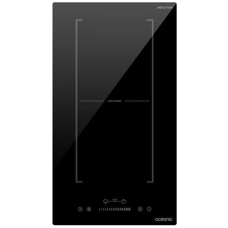 Oceanic - Domino induction encastrable OCEATI2Z2BF - Flex 2 feux - 3600 w - Noir