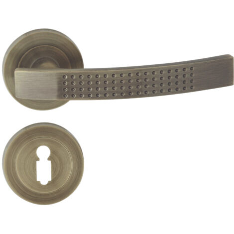 DOMINO Poignée de porte ALMA-R ECO M3 BB Poignée avec rosace BB pour clé Bronze