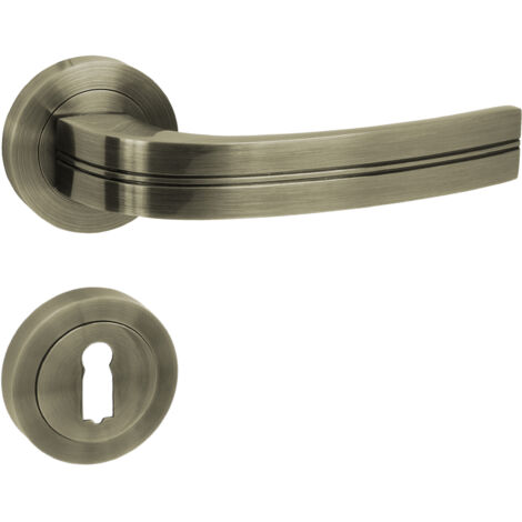DOMINO Poignée de porte DEKAN-R M3 BB Poignée avec rosace BB pour clé Bronze