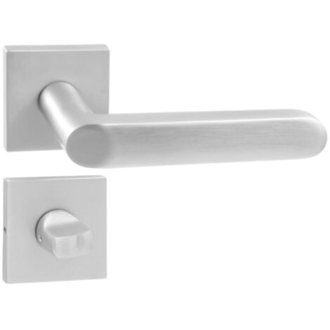 DOMINO Poignée de porte DENVER QR SLIM M6 WC Poignée avec rosace WC Chromé brillant