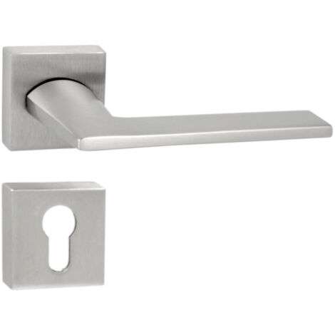 DOMINO Poignée de porte DIANA QR M6 PZ Poignée avec plaque PZ pour cylindre profilé Chromé brillant