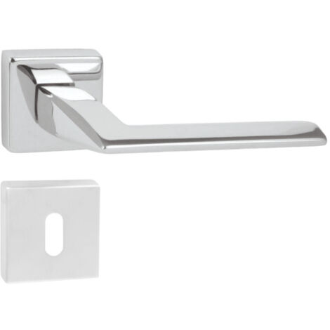 DOMINO Poignée de porte ELIZA QR M6 BB Poignée avec rosace BB pour clé Chromé brillant