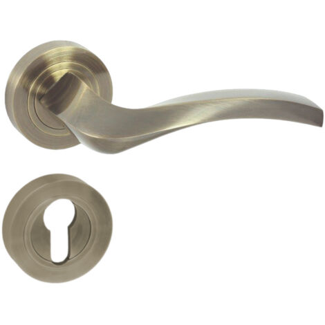 DOMINO Poignée de porte ENIGMA-R M3 PZ Poignée avec plaque PZ pour cylindre profilé Bronze