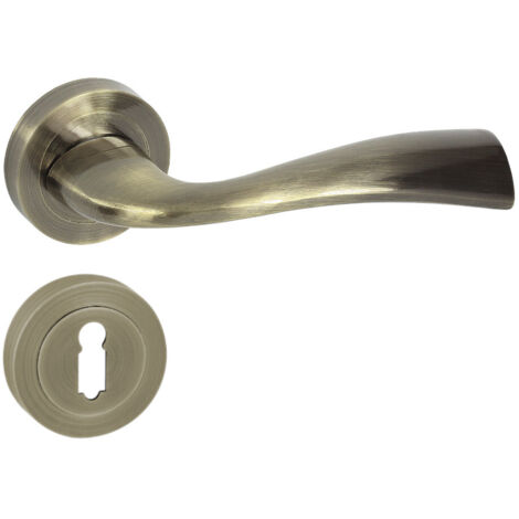 DOMINO Poignée de porte FLY R ECO M3 BB Poignée avec rosace BB pour clé Bronze