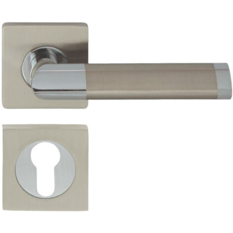 DOMINO Poignée de porte JARO QR ECO M6M9 PZ Poignée avec plaque PZ pour cylindre profilé
