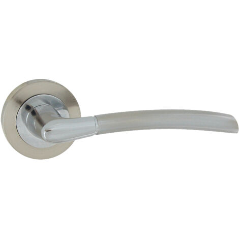 DOMINO Poignée de porte PRESTO-R M6/M9 Chrome/Nickel Poignée Sans rosace Chrome/nickel brillant