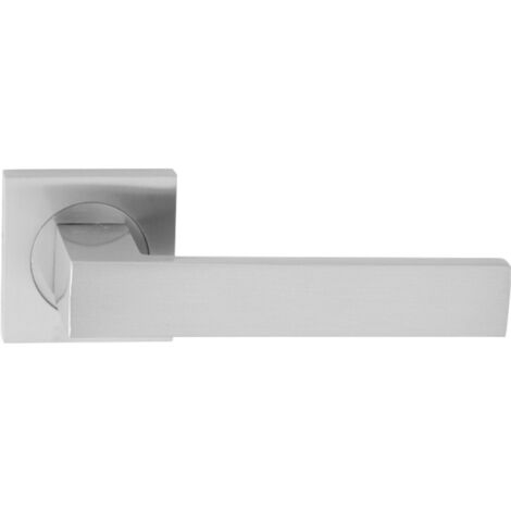 DOMINO Poignée de porte QUBIK-QR M6 Chrome Poignée Sans rosace Chromé brillant