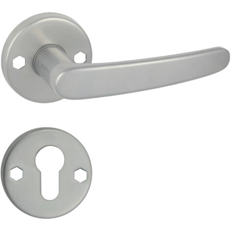 DOMINO Poignée de porte TIGER R M9 PZ Poignée avec plaque PZ pour cylindre profilé