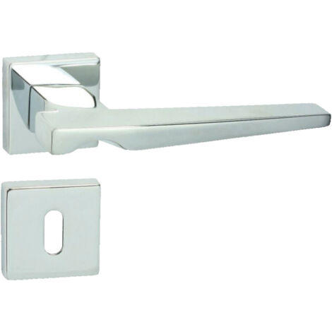 DOMINO Poignée de porte VERTIGO QR M6 BB Poignée avec rosace BB pour clé Chromé brillant