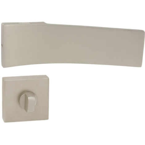 DOMINO Poignée de porte XO QR M91 WC Poignée avec rosace WC Nickel satiné