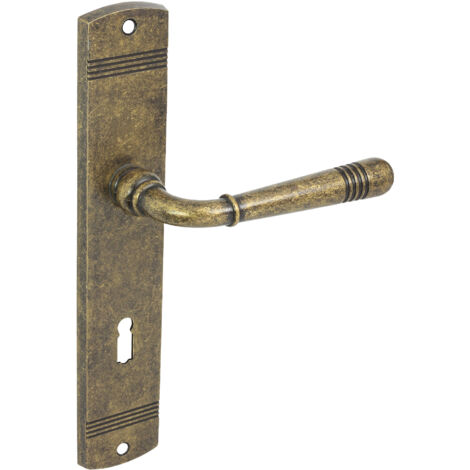 Domino Türgriff LOFT M75 BB-Buntbart 72 Drückergarnitur für Zimmertüren Langschild-Garnitur Türdrücker-Set Türbeschläge