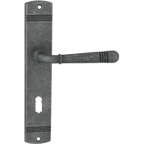 Domino Türgriff LOFT M95 BB-Buntbart 72 Drückergarnitur für Zimmertüren Langschild-Garnitur Türdrücker-Set Türbeschläge