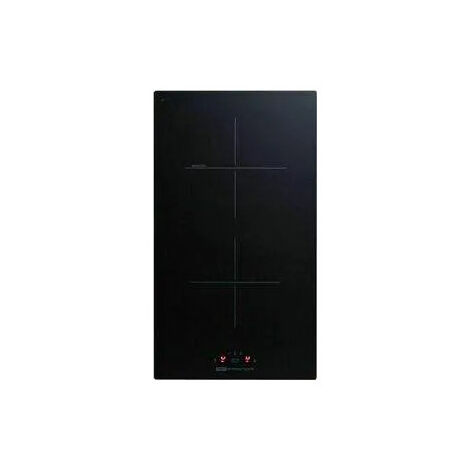 Domino zweiflammig, Glaskeramik, schwarz 290x520mm.