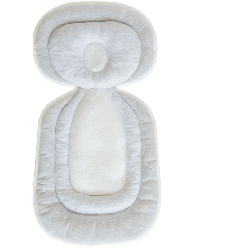 Cale bébé body pad 3D - 32,5 x 65 cm - Coton/Polyester - Gris - Domiva