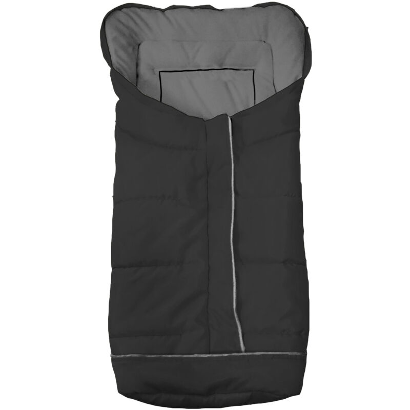 Domiva - Chancelière doublée polaire Noir 100 cm