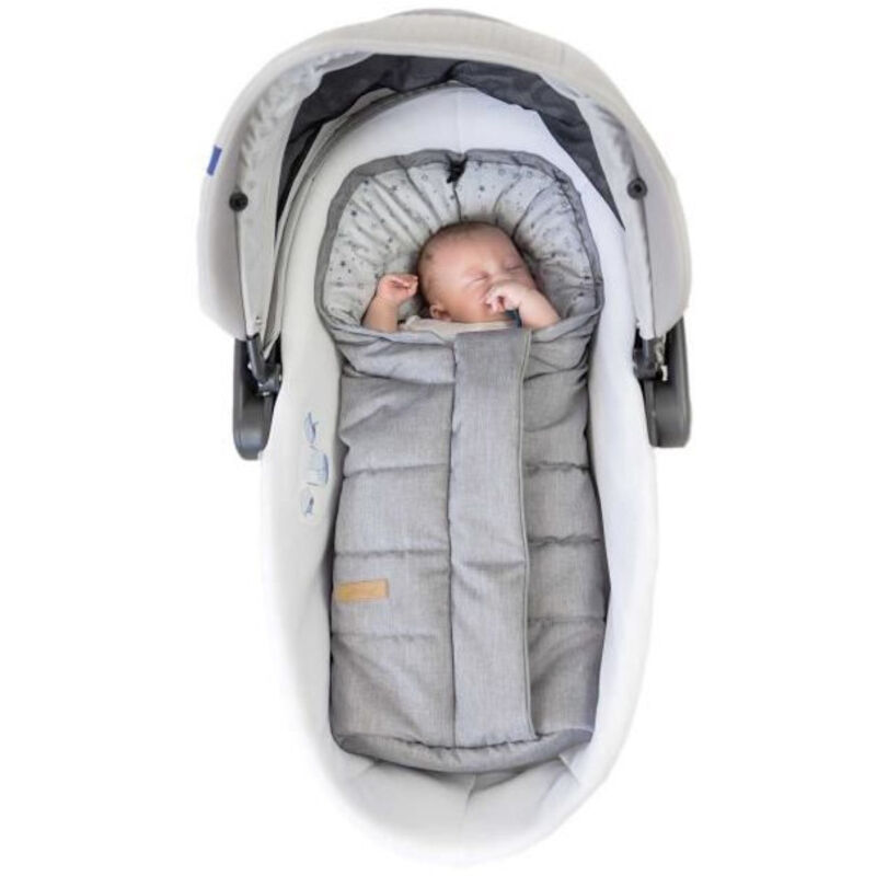 Domiva - Chancelière pour poussette et nacelle Gris clair 90x40 cm