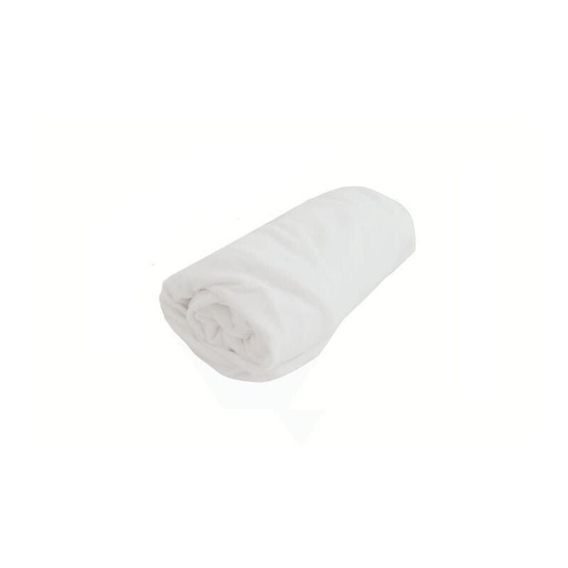 drap housse impermeable - 160 g/m2 - 50 x 100 cm - blanc - domiva