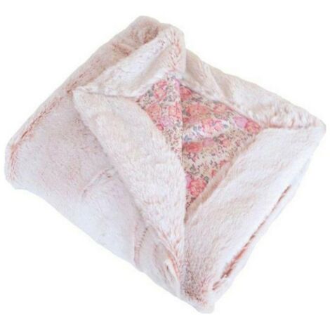 Domiva Lapinou couverture bébé rose tendre 75x100 cm
