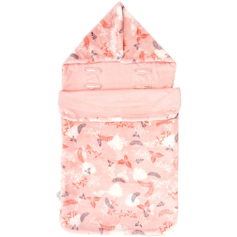 Domiva - Nid d'ange imprimé fleuri Orange 70 cm