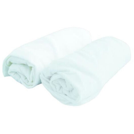 DOMIVA Set di 2 Federe Jersey - 60 x 120 cm - Bianco/Bianco