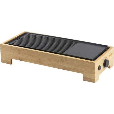 DOMO DO9270G électrique Barbecue revêtement anti-adhésif bois, noir Y193463