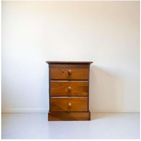 Domo Mea Comodino 3 Cassetti Ciliegio - Elegante Arredo Camera - 62x46x41 cm