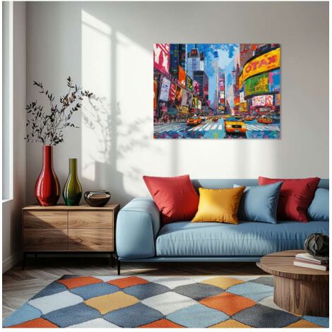 Domo Mea Dipinto Decorativo Su Tela - New York - 120 x 90 cm