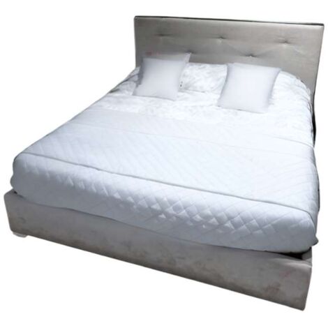Domo Mea Letto Matrimoniale Light Grey Vellutato - 160x202 cm