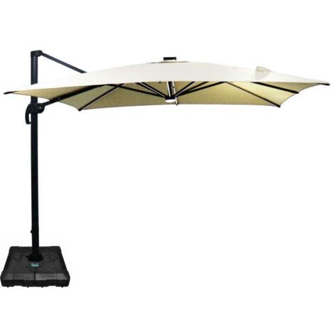 Domo Mea Ombrellone da Giardino Ecrù 3x4m - Luci LED e Base Inclusa