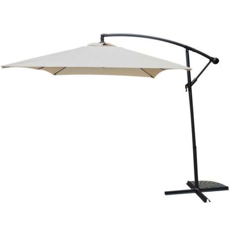 Domo Mea Ombrellone da Giardino Ecrù con Braccio Laterale - 3 x 2 m