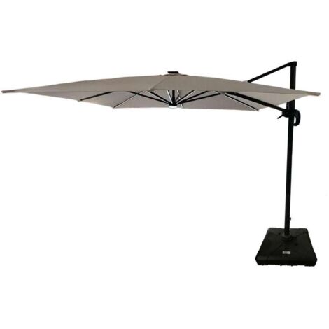 Domo Mea Ombrellone Esterno Ecru 3x3 m con Luci LED - Design Moderno