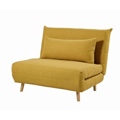 Domo Mea Poltrona Letto Gialla Design Scandinavo - Tessuto Moderno 76x80x74 cm